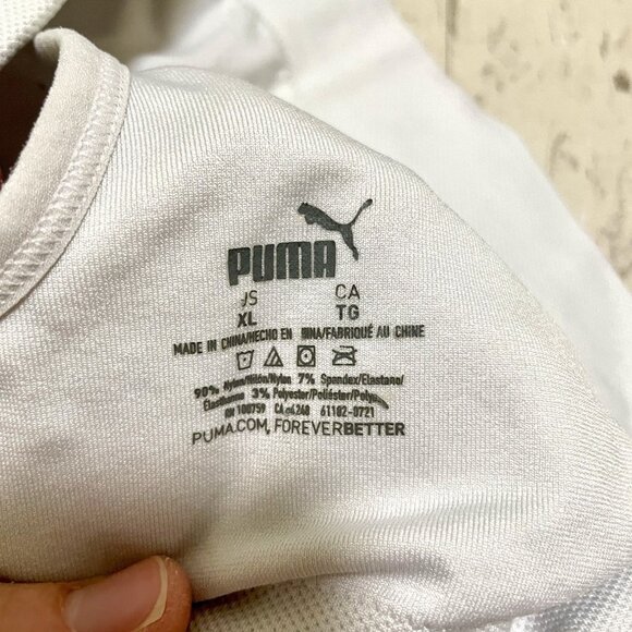 PUMA Size XL Women’s White Wireless Unpadded Racerback Sports Bra Activewear - Picture 4 of 4